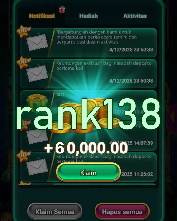 rank138 Tangkapan Layar - APK Resmi